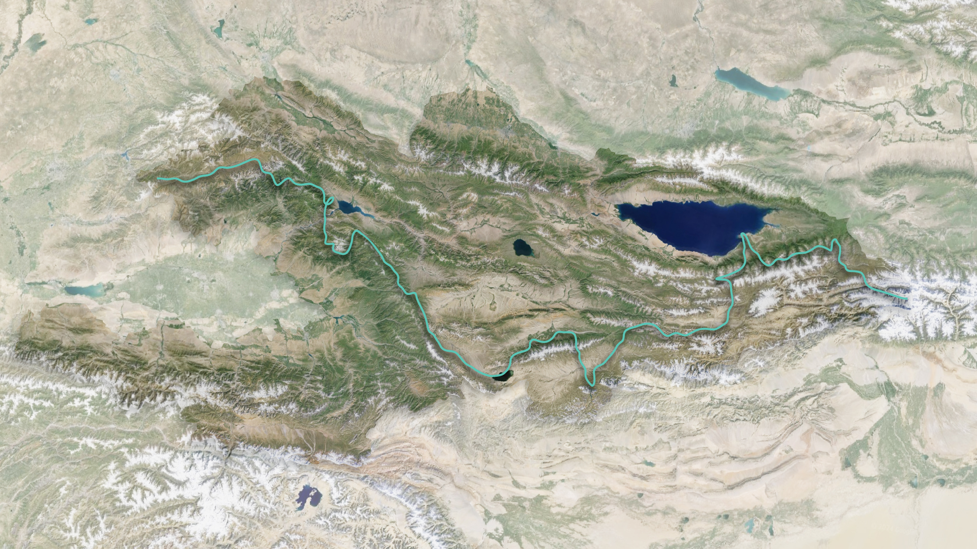 Kyrgyz nomad trail full map knt