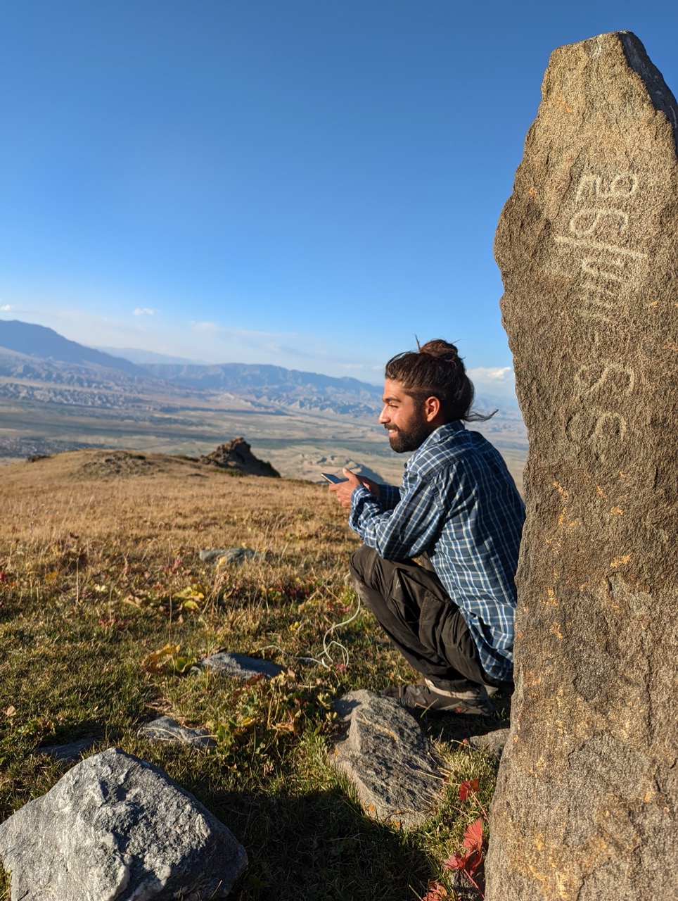 hiker in Kyrgyzstan 